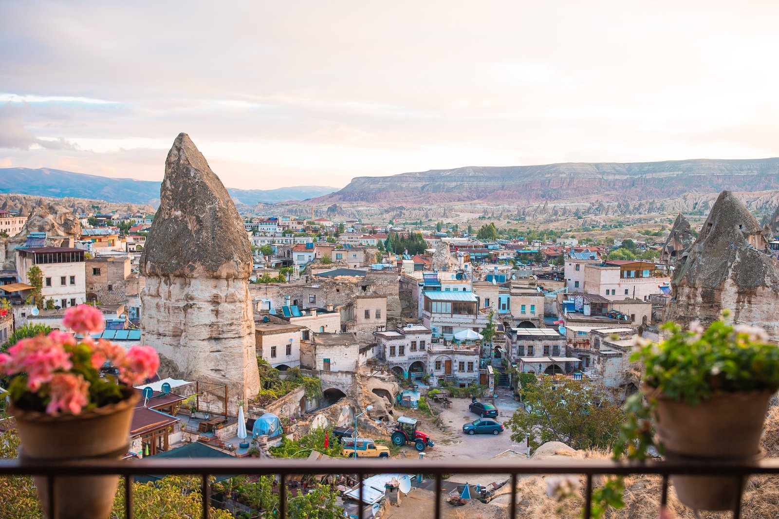 Cappadocia underground city inside the rocks, the old city of stone pillars